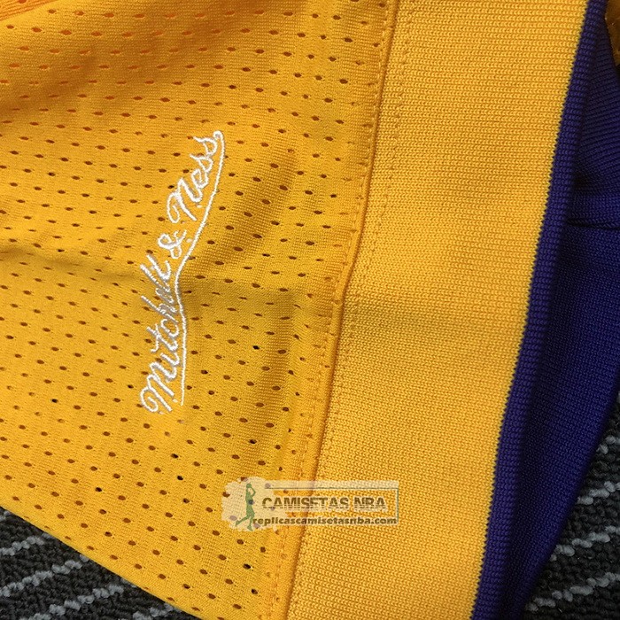 Camiseta Manga Corta Los Angeles Lakers Shaquille O'Neal NO 34 Amarillo